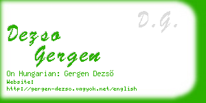 dezso gergen business card